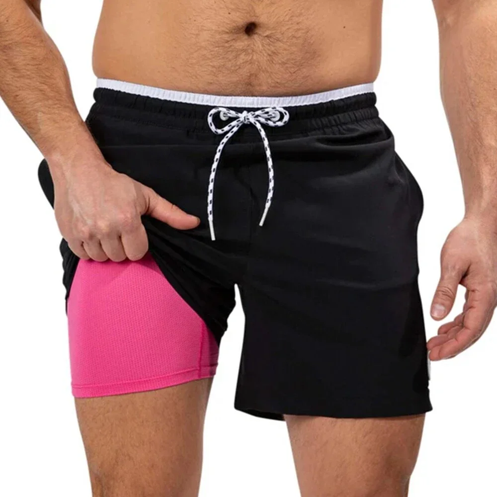 Chubbies Swim Trunks Mens 2XL Black Boxer Brief Lined Drawstring Waist FTS1002